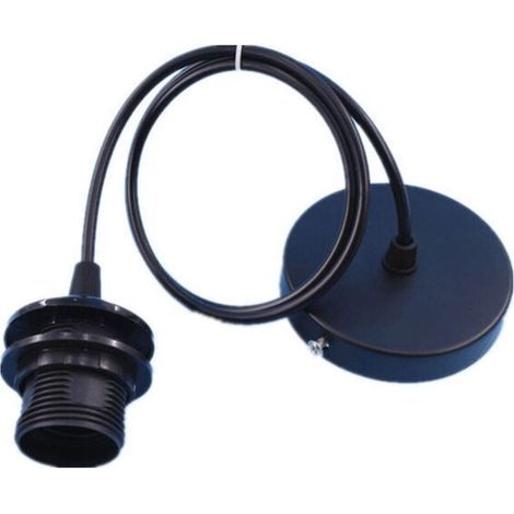 E27 Pendelleuchte, Vintage Industrielle Leuchte, Mit Kabel Und E27 Pendelleuchte Für Diy-lampenpendelleuchte, Pendelleuchtenfassung (schwarz)