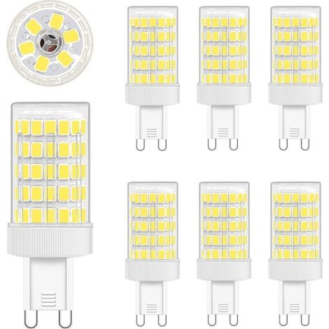 G9 Led-lampe, Kaltweiß, 10 W, 6000 K, Entspricht 80 W Glühlampe, 900 Lm, 220 V Wechselstrom, 360° Abstrahlwinkel, Smd 862835 Led, Nicht Dimmbar, 6er-pack