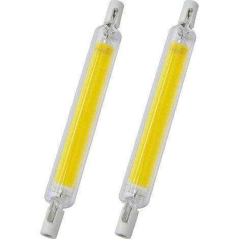 2er-pack 78 Mm 10 W 220 V R7s Hochleistungs-led-lampen, Doppelseitiger Cob-glassensor, Ersetzt Halogenlampen, Geringer Energieverbrauch, Warmweißes Licht