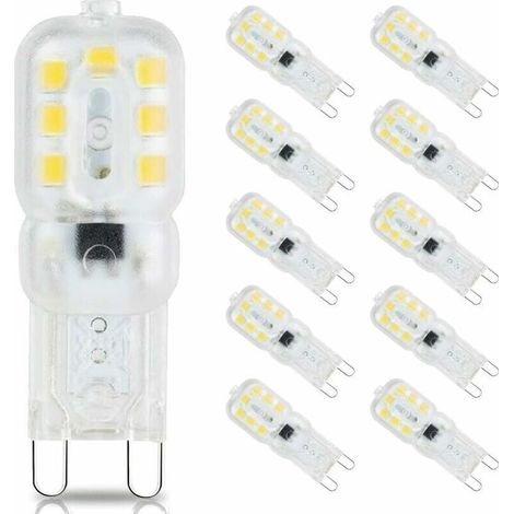 G9 Led-lampe, 3w G9 Led-lampen (entspricht 33w Halogen-g9-lampen), G9 Led-lampen, Kaltweiß 6000k, Flimmerfrei, 360 Grad Abstrahlwinkel, Ac 220-240v, 10er-packung [energieklasse E]