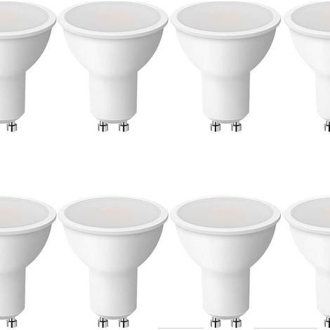Gu10 5w Led-lampen, 3000k, 120° Abstrahlwinkel, Energiesparende Gu10 Led-lampe, Nicht Dimmbar, 8er-pack [energieklasse B]