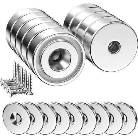 Leistungsstarker Neodym-magnet Mit 12 Kg Kraft, 20 X 7 Mm, Mit Loch Und Kapsel, Ultra-leistungsfähige Gefräste Magnetscheibe.