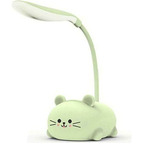 Niedliche Led-schreibtischlampe Mit Katzenmotiv, Usb-aufladbar, Tischleuchte Mit Augenschutz, Verstellbarer Schwanenhals, Leselampe, Nachttischlampe Für Zuhause, Büro Oder Arbeitszimmer