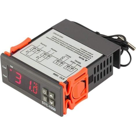 220v Universal-temperaturregler + Sensor 2 Relaisausgänge Thermostat Stc-1000
