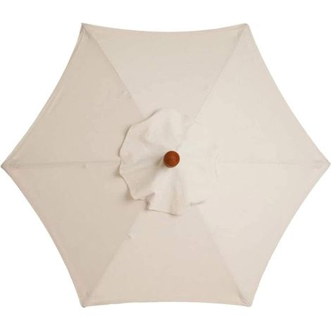 Ersatzdach Für Sonnenschirm, 6 Streben, 3 M, Wasserdicht, Uv-beständig, Cremeweiß