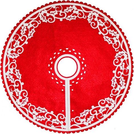 Weihnachtsbaumdecke – 30,5 Cm Baumdecke – Mit Blumenmuster – Für Die Silvesterfeier (1 Stück)