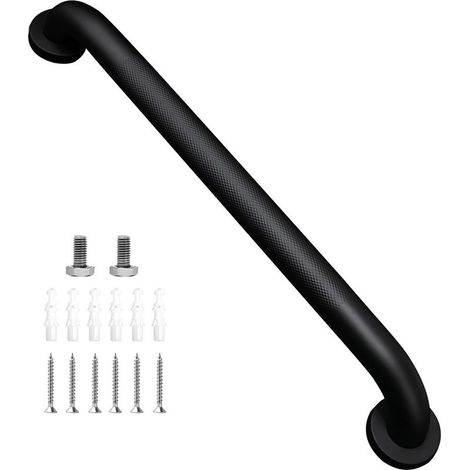 Haltegriff Fürs Badezimmer Aus Edelstahl 304, Geeignet Für Badewanne Und Treppe, Mattschwarz, 50 Cm