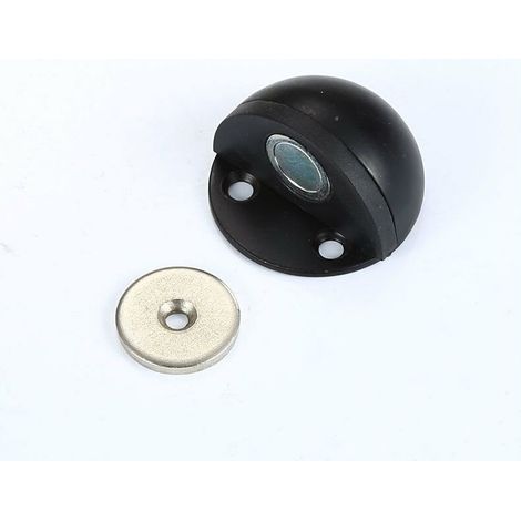 Stück Magnetischer Türstopper Aus Metall, Zum Einschrauben In Den Boden, Selbstklebender Türstopper Ohne Bohren Zum Schutz Von Türen Und Wänden (schwarz)