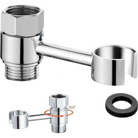 20-mm-duschkopfhalterung, Handbrausehalterung, Kein Bohren Erforderlich, Duschhalterung Mit 360°-schwenkhalterung, Duschkopfhalterung Für Dusche Und Badezimmer, Poliertes Chrommessing