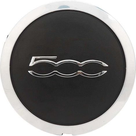 Enjoliveur De Roue Central 133mm Pour Fiat 500 Capuchon Argent Et Noir Résistant À Haute Température Installation Facile