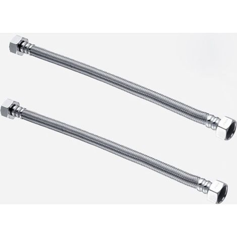 Geflochtener Duschschlauch Aus Edelstahl 304, Doppelter Wasserzulauf Für Warm- Und Kaltwasser, 2er-set (60 Cm).