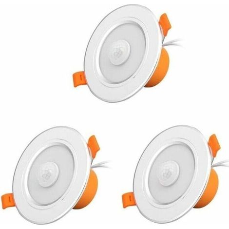 5-w-led-deckenleuchte Mit Bewegungsmelder – Weißes Licht – Korrosionsbeständig – 3er-pack Für Bad Und Restaurant