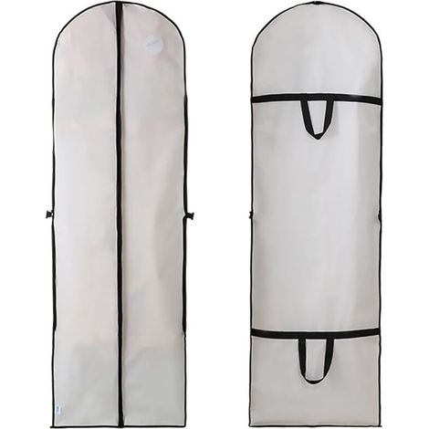 Lange Kleiderhülle, 180 Cm, Staubdichte Aufbewahrungstasche Für Brautkleider, Abendkleider, Anzüge, Faltbarer Kleiderschrankschutz, -60180cm