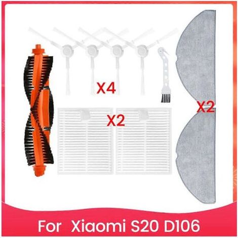 Barkbusters Kit De Pièces Détachées Et Accessoires Pour Aspirateur Robot Xiaomi S20 D106 : Brosse Principale H