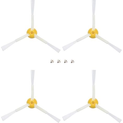 Pack De 4 Brosse Latérale Pour Irobot Série 500 600 700