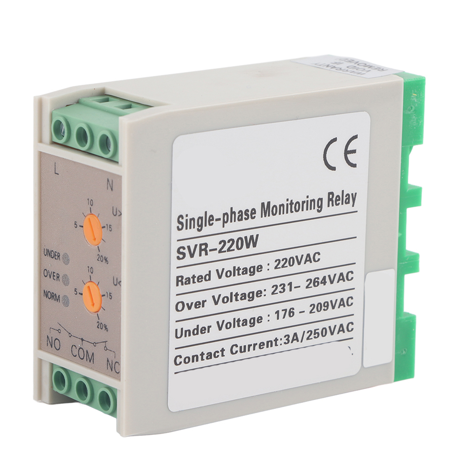 Svr-220w Einphasen-220v-spannungsüberwachungsrelais, Einstellbare Unter-/überspannung