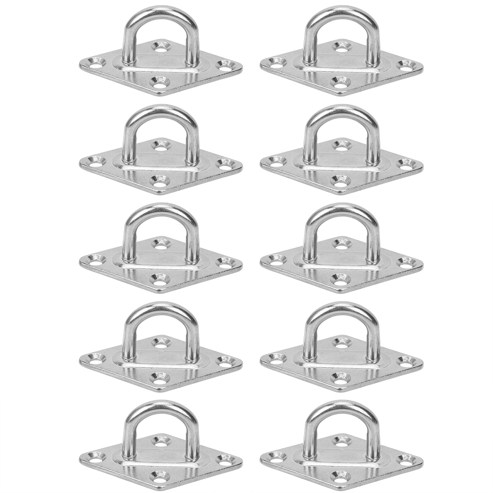 Set Mit 10 Ösenplatten Aus Edelstahl 304, Rautenförmig, M5, 4 Löcher, Befestigungshaken Für Boote Und Segelboote