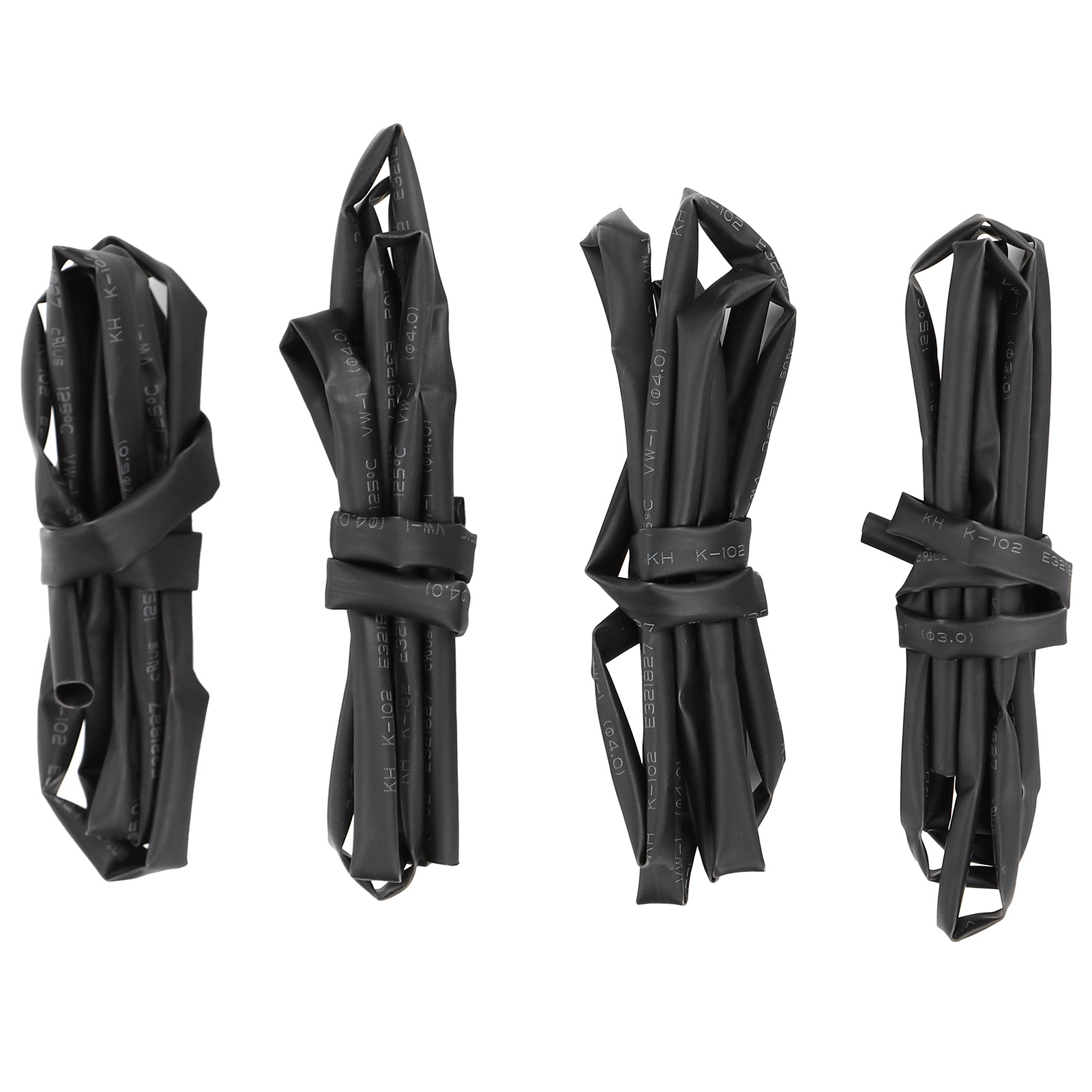 Packung Mit 4 Polyolefin-schrumpfschläuchen, 3 Mm, 4 Mm, 5 Mm, 6 Mm, 1 Meter Länge