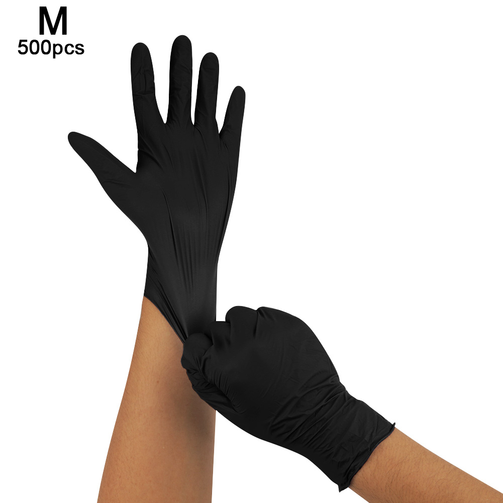 500 Stück Puderfreie, Antistatische Einweg-nitrilhandschuhe, Blau/schwarz, Größen S, M, L, Xl, Für Medizinische Untersuchungen, Industrie, Labor Und Tätowierungen