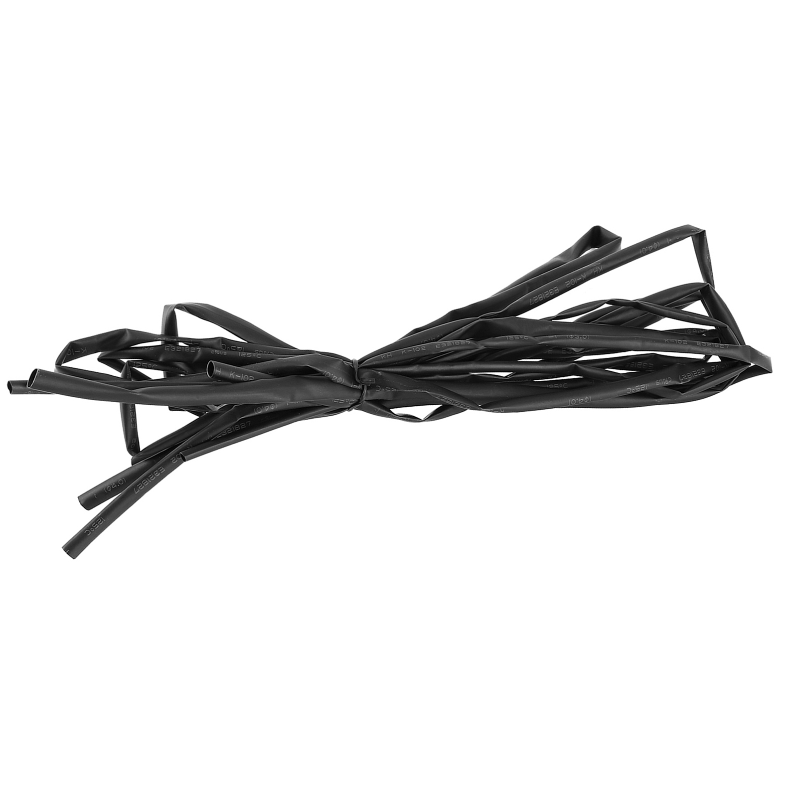 Packung Mit 4 Schwarzen Polyethylen-schrumpfschläuchen (3 Mm, 4 Mm, 5 Mm, 6 Mm X 1 M) Zum Schutz Und Zur Isolierung Von Elektrischen Kabeln