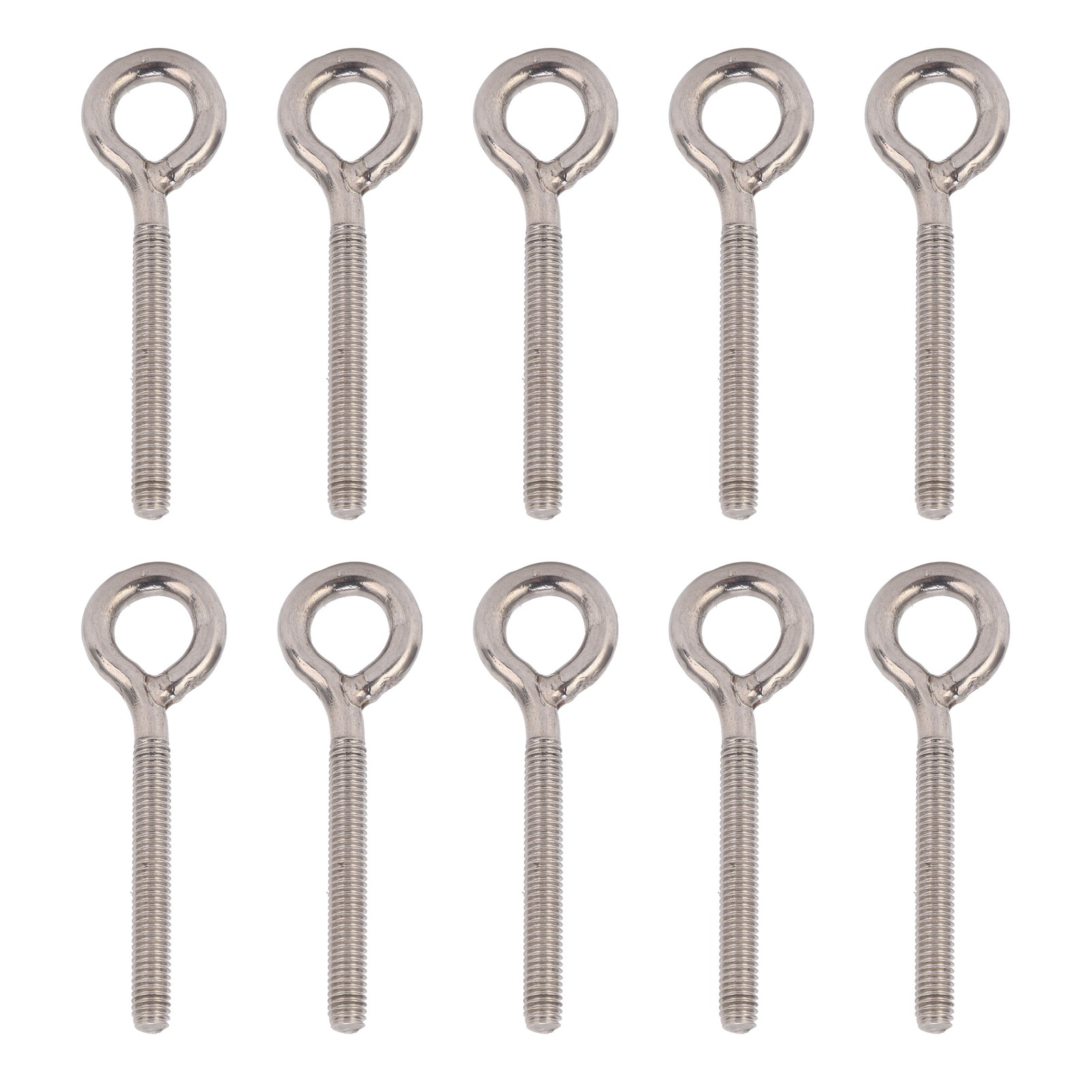 10 Stück Heberinge Flügelschrauben 304 Edelstahl Silber M6x73 Hakenschrauben Zur Befestigung Von Ösenmuttern