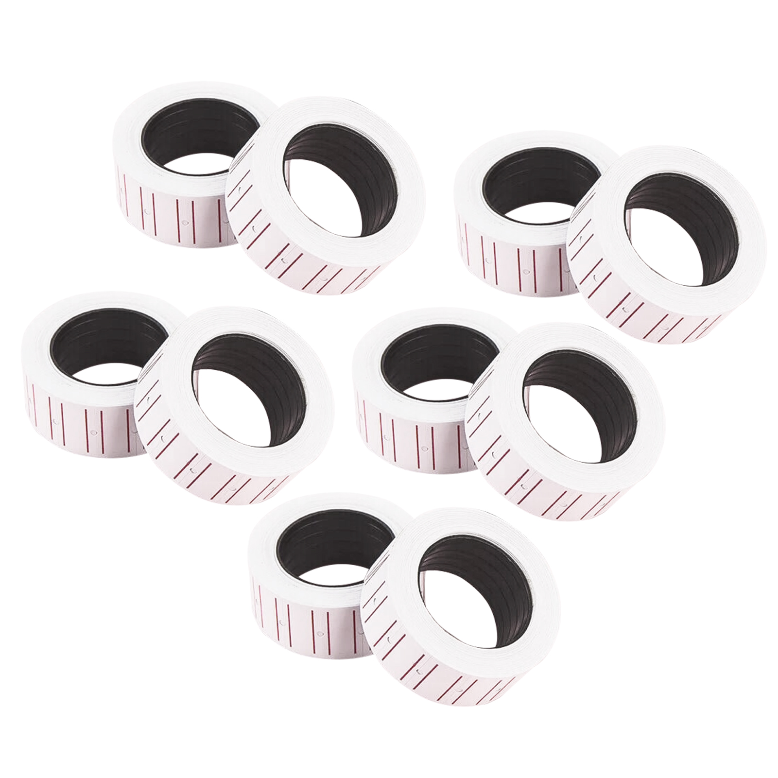 10 Rollen Mit Je 5000 Selbstklebenden, Weißen Papierpreisetiketten Für Den Barcode-etikettierer Mx5500, 21 X 12 Mm