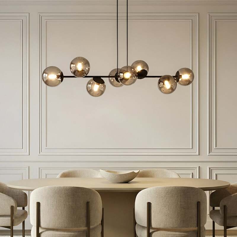 [gebraucht] B-ware Lindby Pendelleuchte Hängeleuchte Isamer Led Lampe Dimmbar Rauchgrau 130cm