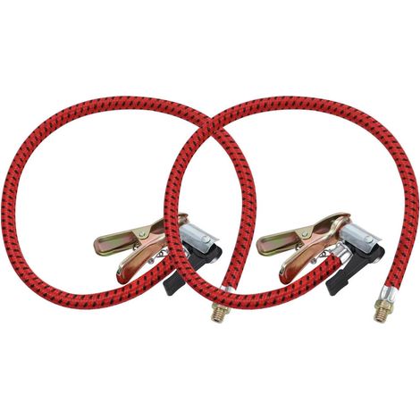 2 Pièces Tuyau De Gonfleur De Pneu Flexible En Alliage Pour Vélo Tube D'Extension Portable Cyclisme Remplacement De Tube De Pompe À Air