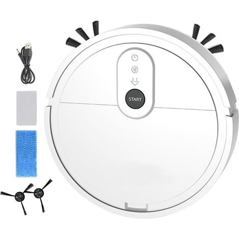 Robot Aspirateur Et Serpillère Combo Nettoyeur Intelligent Mini Portable Aspirateur Serpillère Robot Pour Maison Sols Durs Poils D'Animaux