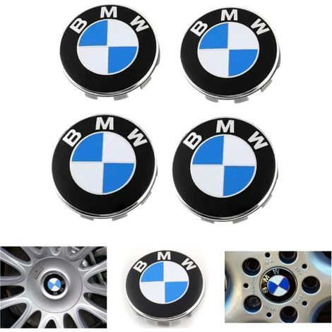Lot De 4 Cache Moyeux 68mm Pour Bmw – Aluminium Et Abs – Remplacement Esthétique Et Protection Des Roues – Installation Facile-nanoteh