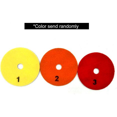 Tampons De Polissage Secs/humides En 3 Étapes, 3 Pièces/ensemble 4 Pouces, 100mm, Outil Pour Granit, Marbre, Béton, Meulage (couleur Envoyée Au Hasard)