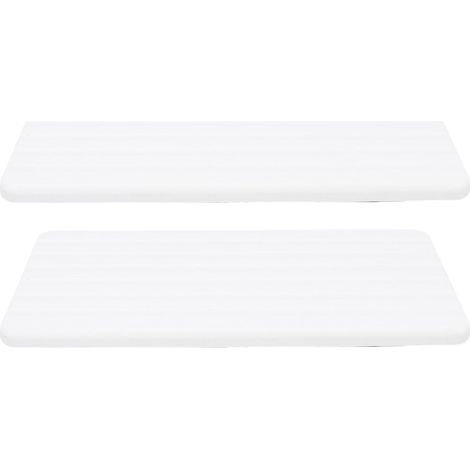 Lot De 2 Dessous De Verre En Diatomite Absorbant L'Eau, Séchage Rapide, Rainuré, En Terre De Diatomée, Porte-savon Avec Coussinets Pour Pieds, Pour Salle De Bain Et Cuisine, Blanc
