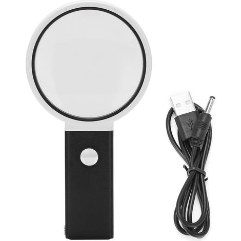 Th‑7018‑c Loupe De Lecture Pliante Portable Avec Échelle De Lumière Led 3,5x 25x