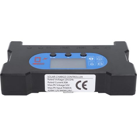 Contrôleur Solaire Avec Écran Hd, Double Usb Type C, Charge Rapide, Régulateur De Panneau Multi-protection, 30a