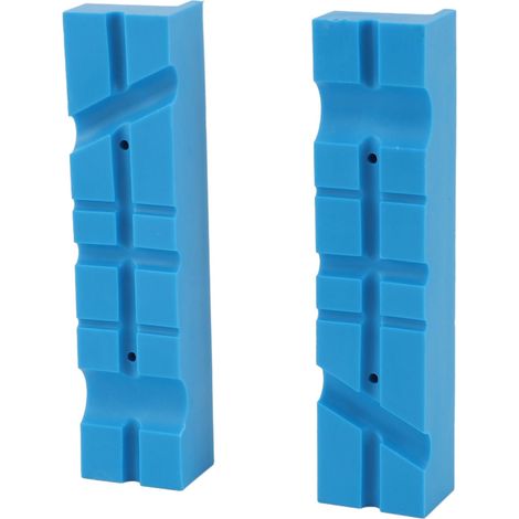 Coussinets De Mâchoire D'Étau, Protecteur De Couverture Magnétique, Rainure Multi-angle Antidérapante, Accessoire D'Étau En Pu Souple Pour Le Travail Du Bois, 2 Pièces