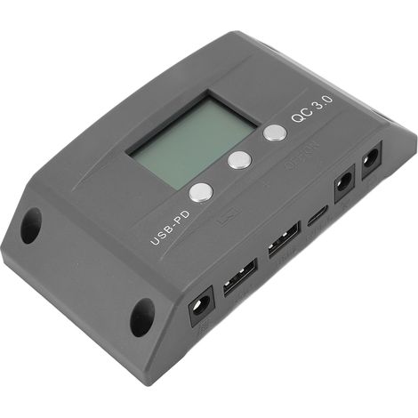 Contrôleur De Charge Solaire Mppt 12 V 24 V Auto-adaptatif Port Dc Lcd Led Double Usb Régulateur De Panneau De Réglage Intelligent Pour Camping Extérieur 50 A