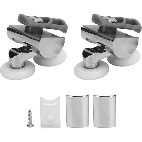 Rouleaux De Porte De Douche Doubles De 23mm, Poulie À Roue Suspendue, Roues Supérieures Et Inférieures, Fournitures De Salle De Bains