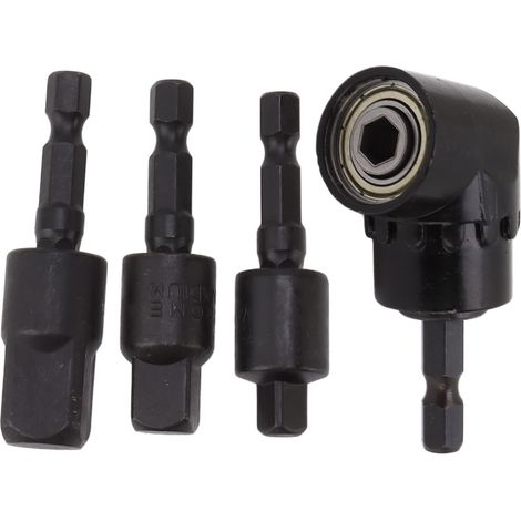 Adaptateur De Douilles Avec Adaptateurs De Perceuse À Tige Hexagonale Rotative À 360 Degrés, Embout De Tournevis À Angle 105