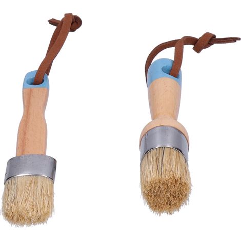 Pinceau À Peinture À La Cire À Craie 1 Pouce, 2 Pièces, Pour Meubles, Outil De Peinture Et D'Épilation À La Cire, Décoration De La Maison