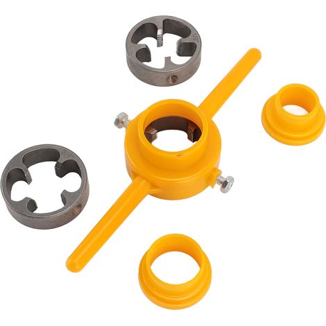 Outil De Fabrication De Filetage En Pvc, Enfileur De Tuyaux, Plomberie Avec 3 Matrices 1/2 Pouces 3/4 Et 1 Matrice Npt, Manuel Manuel Pour Le Filetage