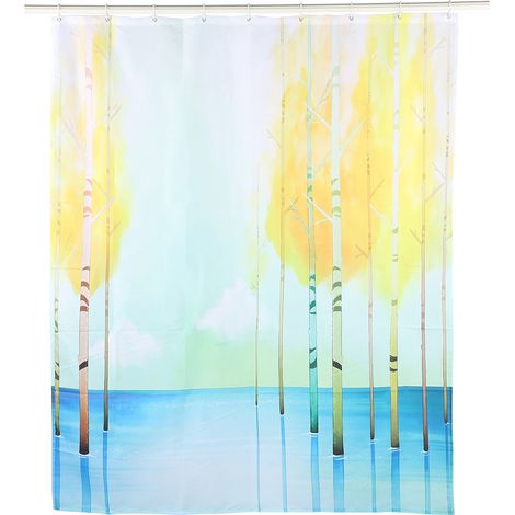 Rideau De Douche Imperméable À Motif De Petit Arbre, Résistant À La Moisissure, Avec Crochets, Décoration De Salle De Bain, 150x180cm