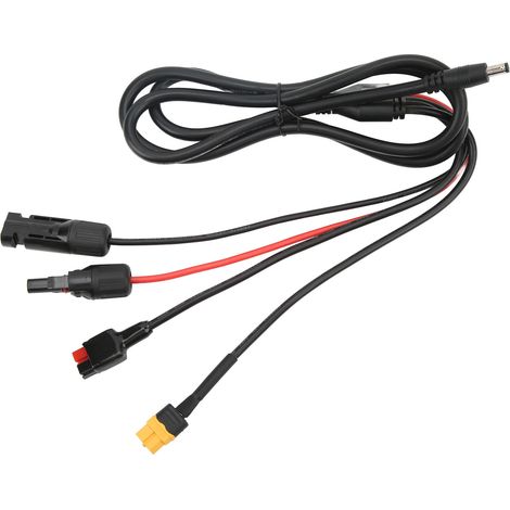 Prise De Panneau Solaire 1 À 4, Adaptateur Dc 5.5x2.1mm, Rallonge, Câble D'Alimentation, Connexion De Chargeur