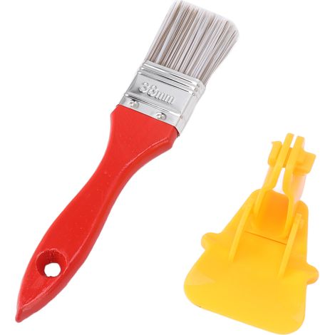 Brosse De Coupe Murale Réutilisable, Manche En Bois Léger, Ensemble De Peinture Coudée Pour Meubles