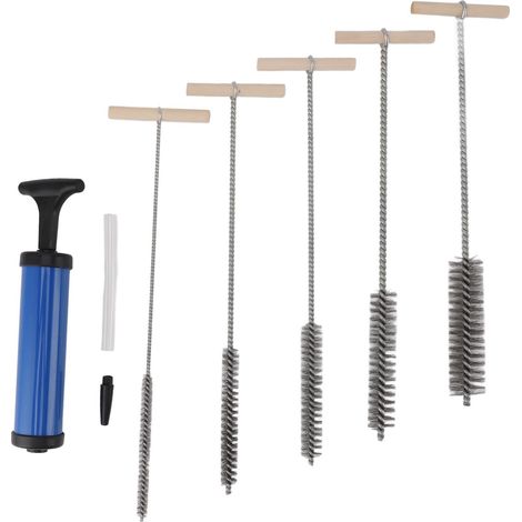 Jeu De Brosses De Nettoyage De Tuyaux, 8mm, 12mm, 16mm, 20mm, 25mm, Avec Trou De Perçage Pour Tubes