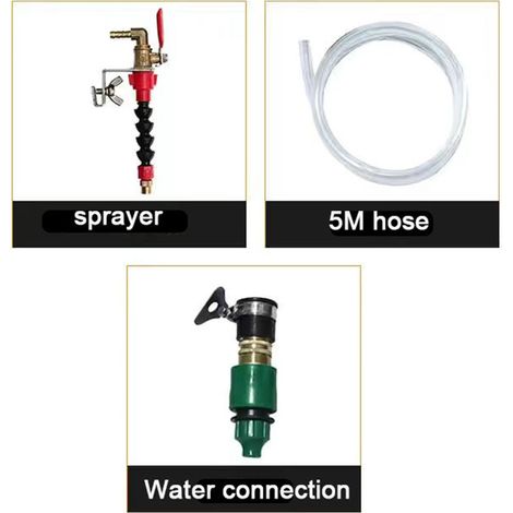 Système De Brumisation, Pulvérisateur D'Eau, Dépoussiéreur Avec Tuyau De 5m Et Joint Universel Pour Machine De Découpe De Carreaux De Brique Et De Marbre, Broyeur