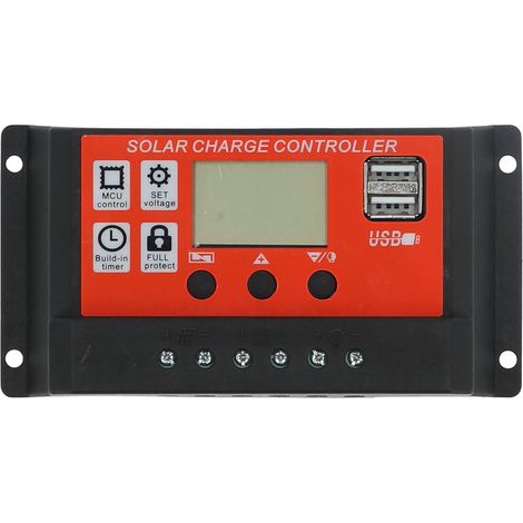 Contrôleur De Panneau Solaire Pwm 30a 12v 24v, Affichage Lcd Intelligent, Régulateur De Batterie Mppt