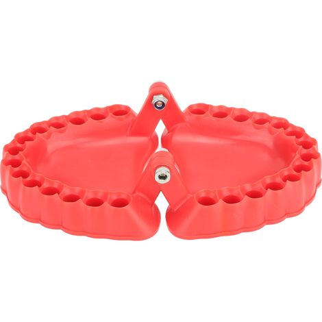 Porte-foret Pour Prothèse Dentaire, Organisateur De Tournevis, Sculpture 3d, Décor De Bureau, 28 Trous, Rouge Sans Embouts