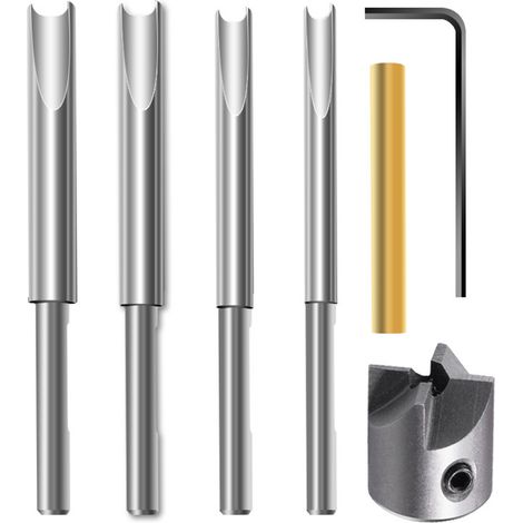 Kit De Coupe-crayon Système De Fraisage, Ensemble De Fraises 7mm 8mm 3/8 Pouces 10mm, Tête De Coupe D'Arbre, Adaptateur De Douille, Clé Hexagonale