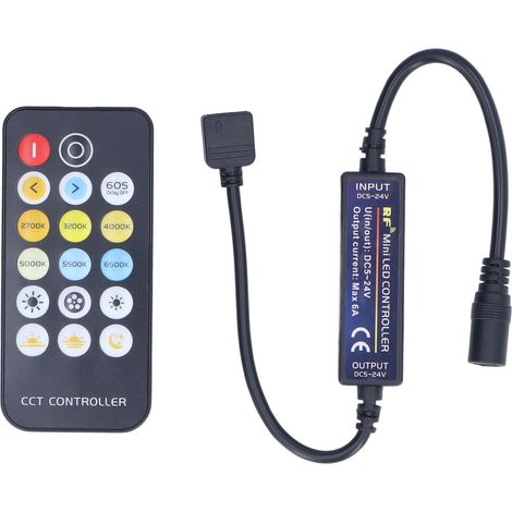 Mini Contrôleur De Variateur Rf, Contrôleur De Température De Couleur Led, 17 Touches, Bande Lumineuse