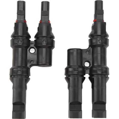 Connecteurs De Dérivation Solaire, Connecteur 3 Voies De Type T 1 À 2 Pour Connexion Parallèle Entre Les Panneaux, Étanche Ip67